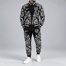 Los Angeles Kings | Premium NHL Royal Floral Paisley Full Zip Track Jacket and Matching Jogger Pants Set NDN cover