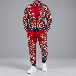 Ottawa Senators | Premium NHL Royal Floral Paisley Full Zip Track Jacket and Matching Jogger Pants Set NDN cover