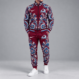 Colorado Avalanche | Premium NHL Royal Floral Paisley Full Zip Track Jacket and Matching Jogger Pants Set NDN cover