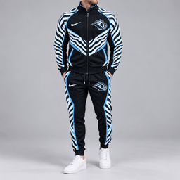 Utah Mammoth | Premium NHL Bold Zebra Stripe Full Zip Track Jacket and Matching Jogger Pants Set NDN cover