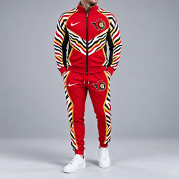 Ottawa Senators | Premium NHL Bold Zebra Stripe Full Zip Track Jacket and Matching Jogger Pants Set NDN cover