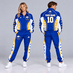Winnipeg Jets | Premium NHL All Star Contrast Panel Full Zip Track Jacket and Matching Jogger Pants Set with Custom Name and Number NDN cover