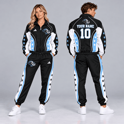 Seattle Kraken | Premium NHL All Star Contrast Panel Full Zip Track Jacket and Matching Jogger Pants Set with Custom Name and Number NDN cover