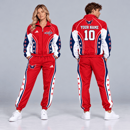 Montreal Canadiens | Premium NHL All Star Contrast Panel Full Zip Track Jacket and Matching Jogger Pants Set with Custom Name and Number NDN cover