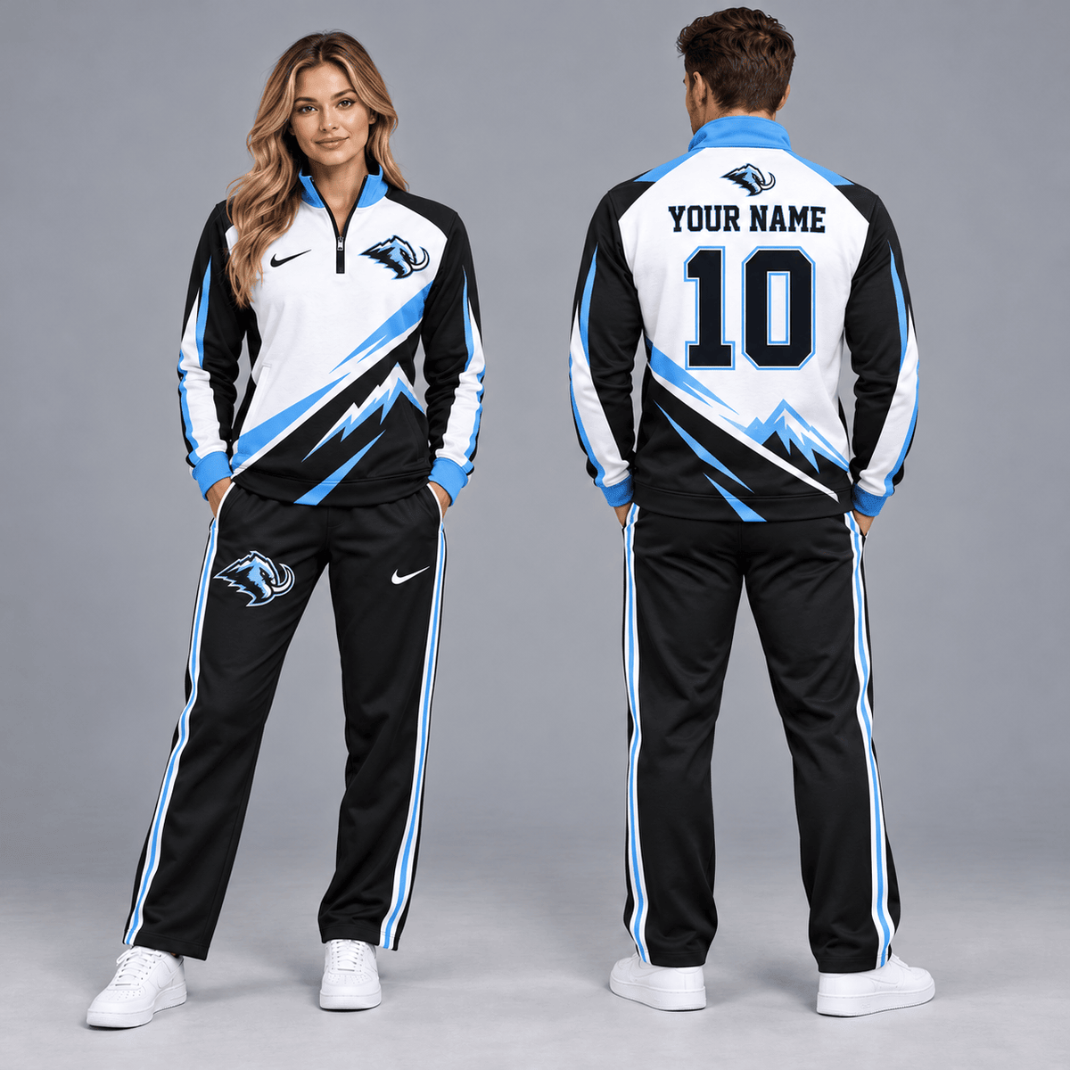 Winnipeg Jets | Premium NHL Velocity Slash Quarter Zip Pullover Jacket and Matching Straight Leg Track Pants Set with Custom Name and Number NDN cover