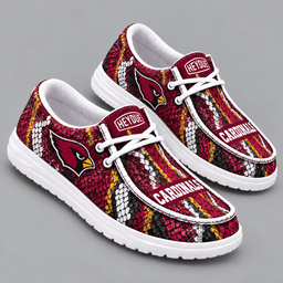 Arizona Cardinals | Premium NFL Exotic Snakeskin Pattern HEYDUDE Casual Loafers With Team Logo And Lightweight Comfort Sole NDN cover