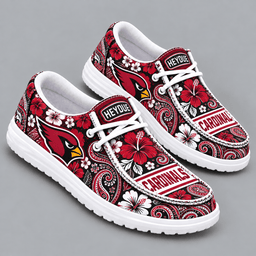 Arizona Cardinals | Premium NFL Vintage Paisley Floral Bandana Print HEYDUDE Casual Loafers With Team Logo And Lightweight Comfort Sole NDN cover