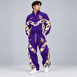 Minnesota Vikings | Premium NFL Team Camo Colorblock Full Zip Tracksuit Jacket & Jogger Pants Set NDN cover