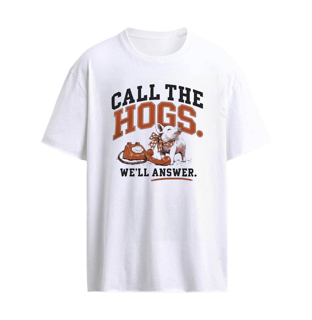 Call The Hogs We Will Answer Farm Pig Graphic T-shirt