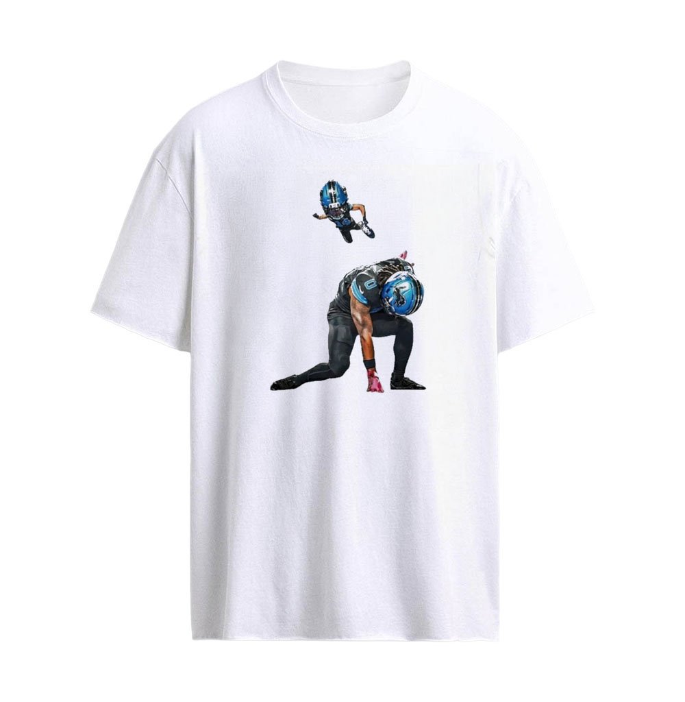 Amon Ra St. Brown And RB Jahmyr Gibbs Pulled Off A Super Hero T-shirt