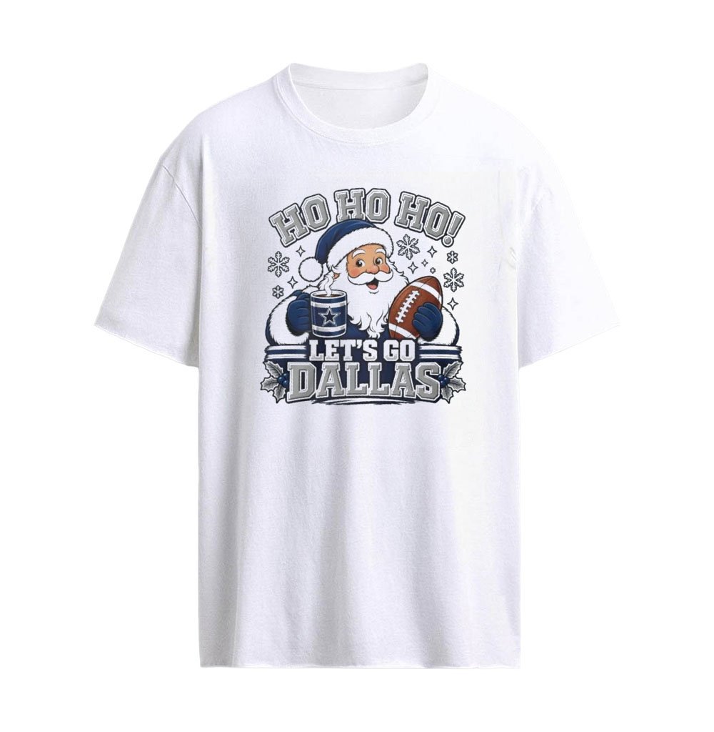 Cowboys Santa Claus Ho Ho Ho Let’s Go Shirt