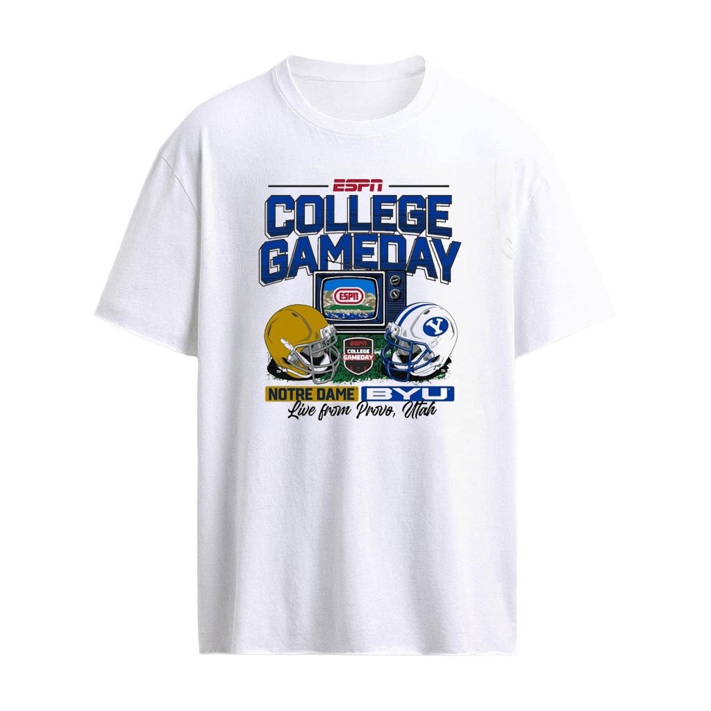 College GameDay Notre Dame vs BYU Helmet T-Shirt