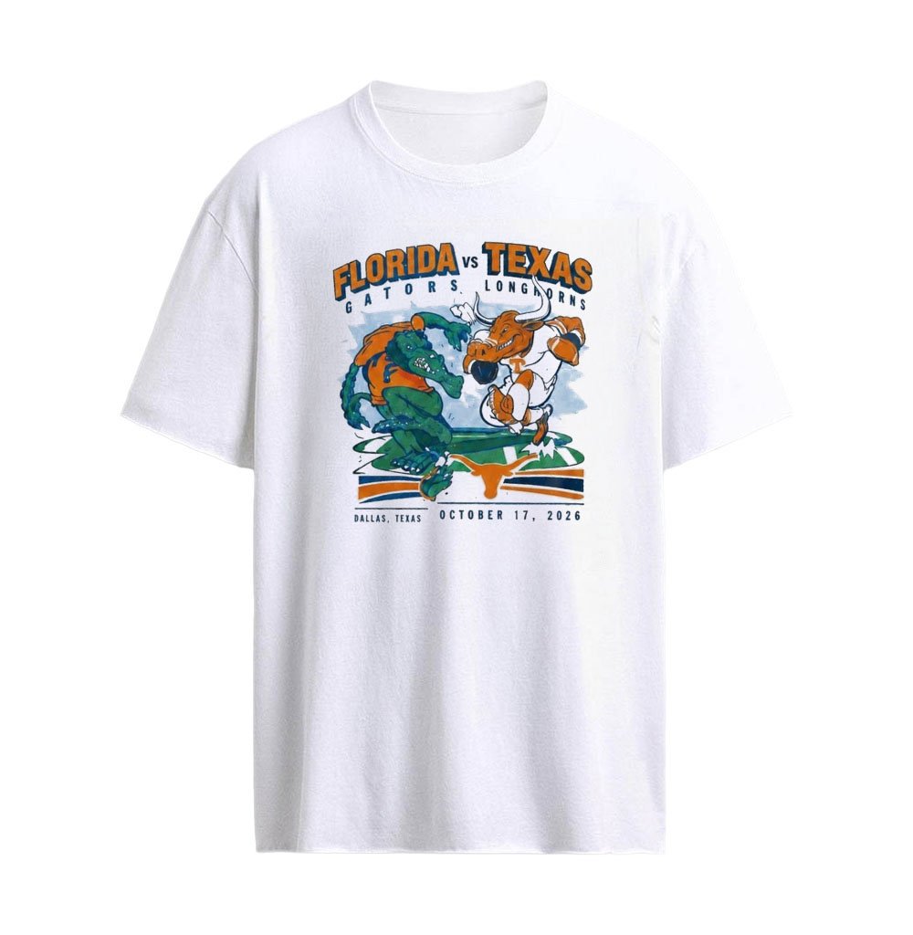 Gators Vs Longhorns Dallas Texas October 17 2026 mascot Matchup T-Shirt