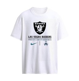 Las Vegas Raiders Prostate Cancer Awareness Graphic T-shirt