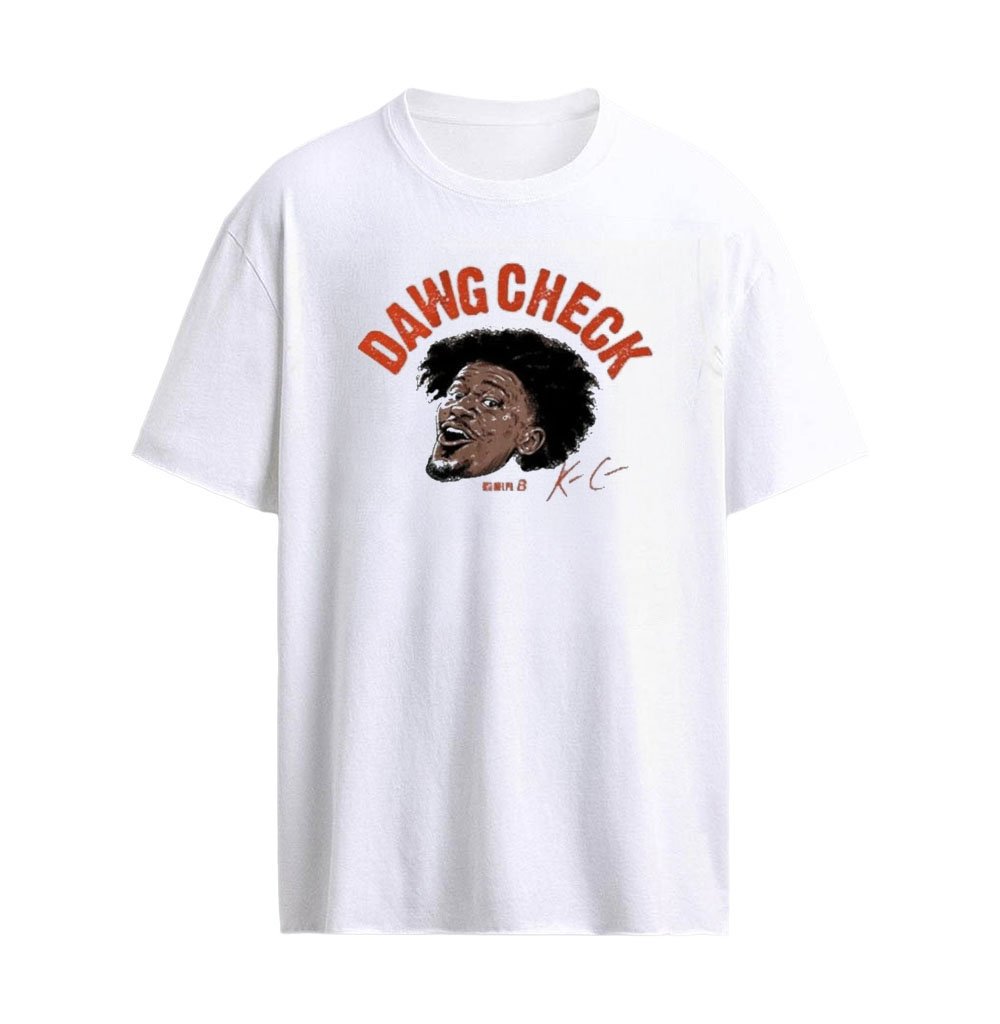 KC Concepcion Dawg Check T-Shirt – Texas A&M Aggies Football Player Name and Pose Graphic