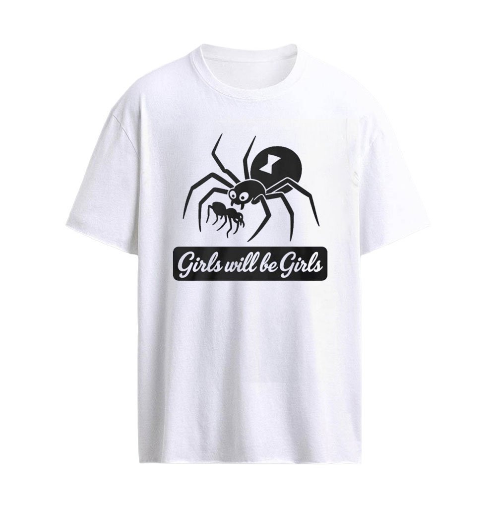 Girls Will Be Girls Black Widow Spider Shirt