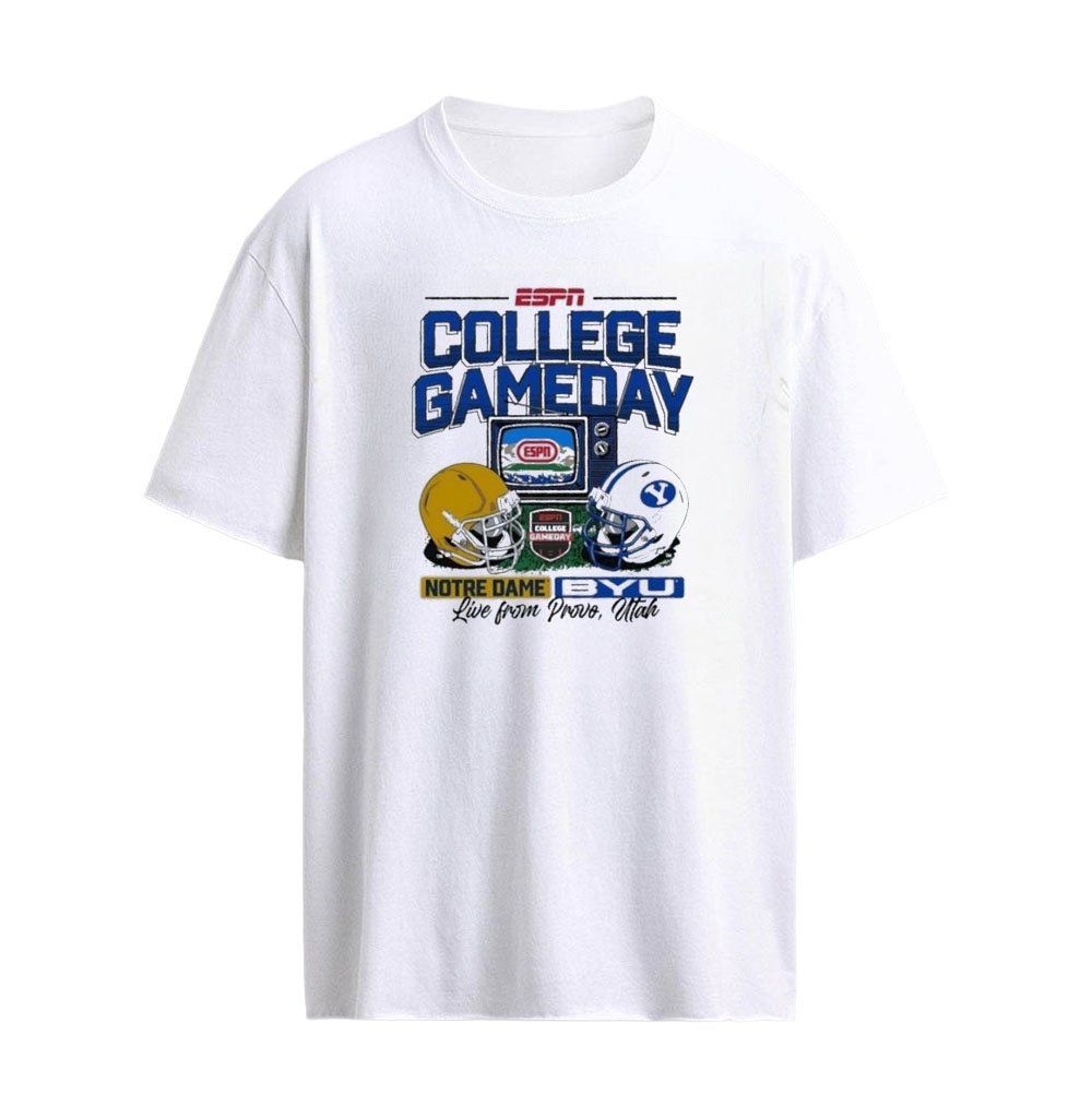 ESPN College GameDay Notre Dame vs BYU 2026 T-Shirt – Provo Utah NCAA Football Showdown October 17
