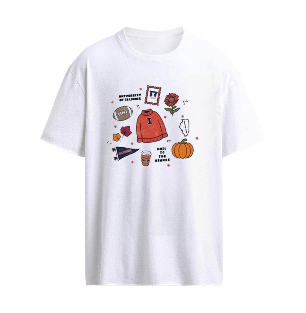 Illinois Fighting Illini Summi Tall Scattered Icon T-shirt