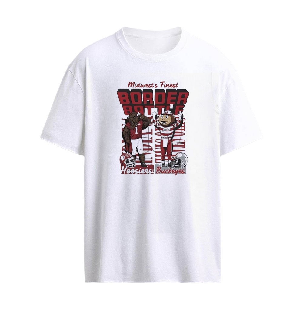 Indiana Hoosiers vs Ohio State Buckeyes 2026 Border Battle Midwest’s Finest Gameday T-Shirt