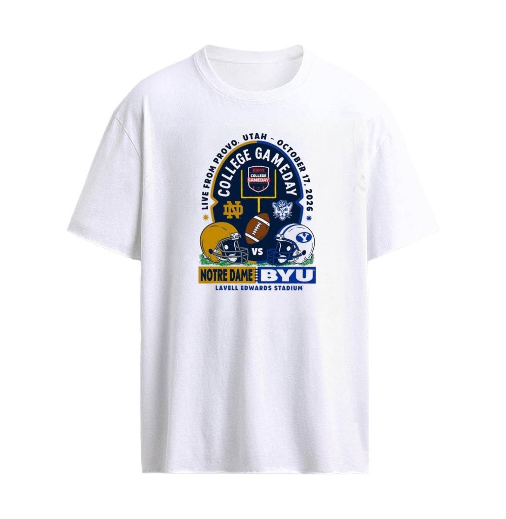 ESPN College Gameday Notre Dame VS BYU Lavell Edwards Stadium Provo Utah October 17, 2026 Helmet Matc
