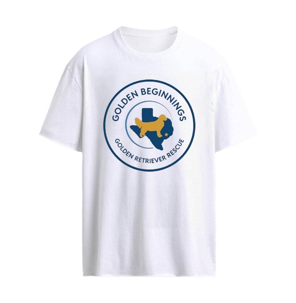 Golden Beginnings Golden Retriever Rescue Logo T-shirt