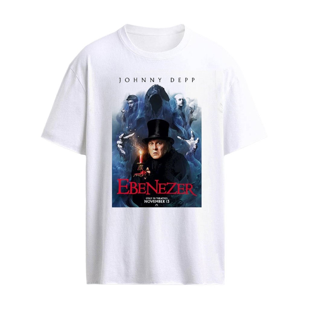 Ebenezer 2026 Movie Johnny Depp As Ebenezer Scrooge Only In Theaters November 13 2026 T-Shirt