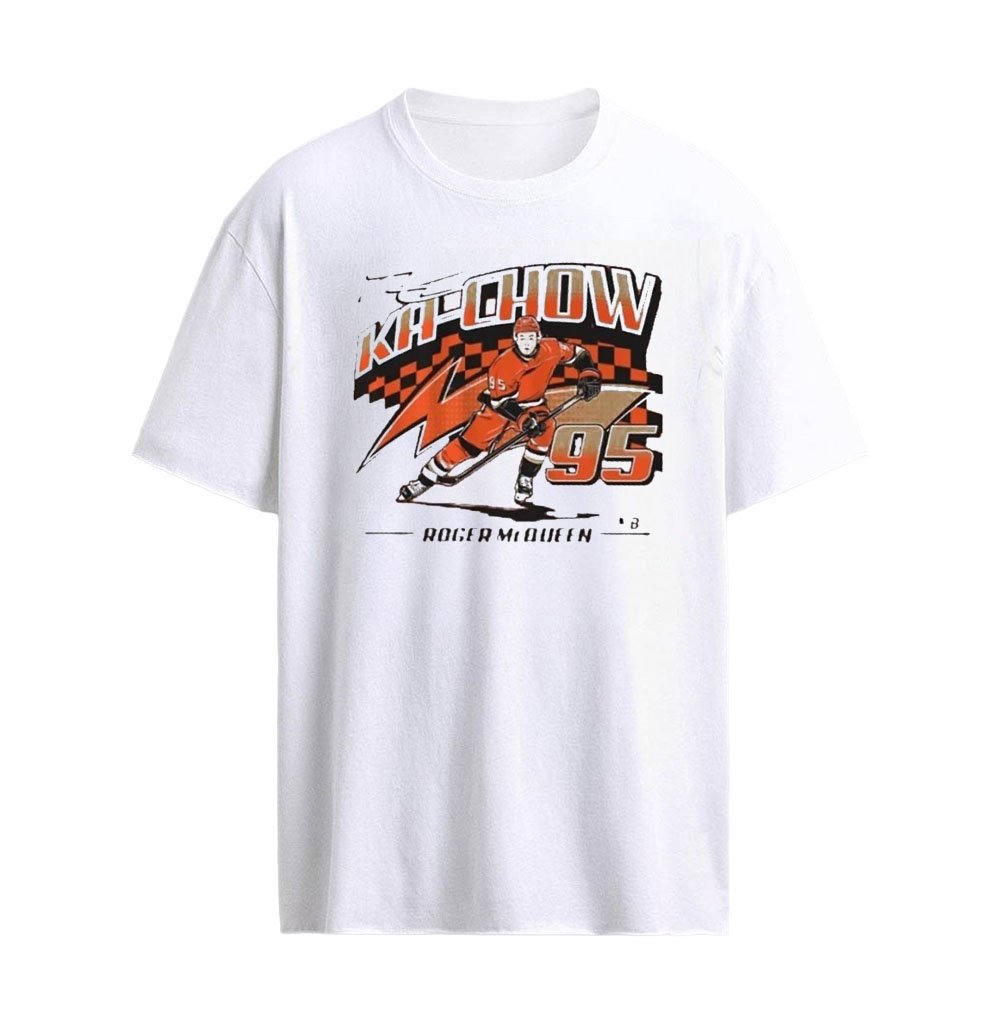 Roger McQueen Ka-Chow Signature T-Shirt – Lightning Speed Racing Autograph Graphic Inspired by Cars