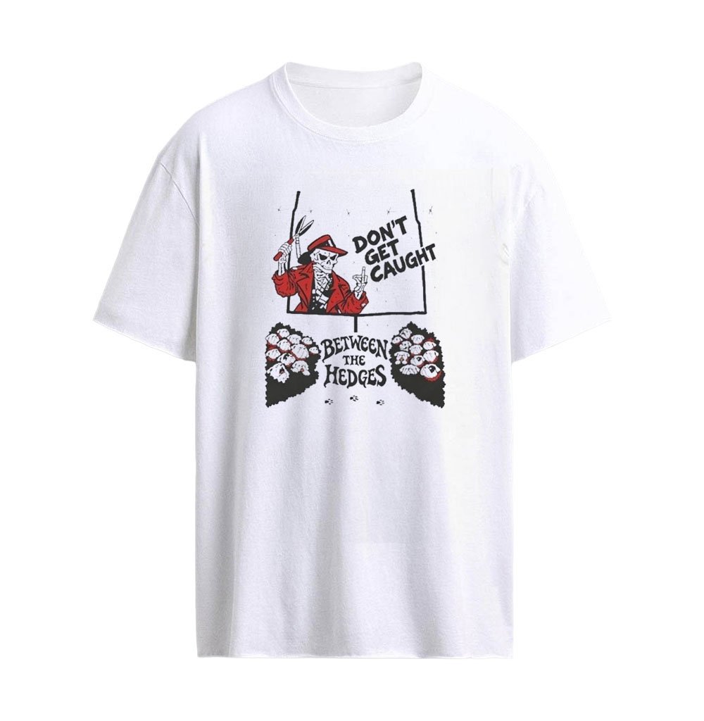 Don’t Get Caught Between the Hedges Skeleton Mascot Graphic T-shirt