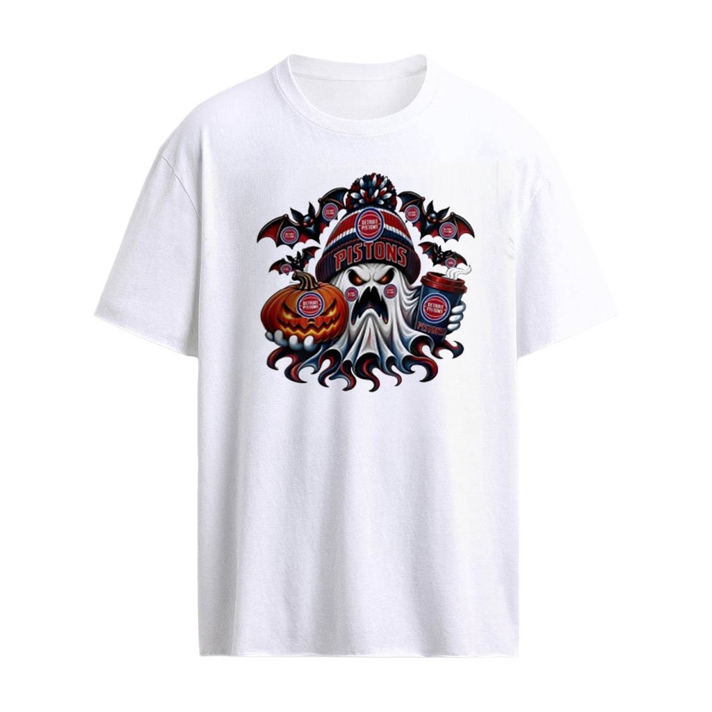 Detroit Pistons Ghost Coffee Halloween Spooky 2026 shirt
