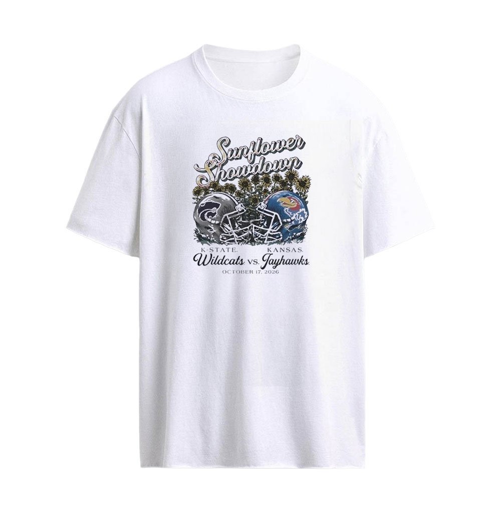 Sunflower Showdown K-State Wildcats vs Kansas Jayhawks October 17 2026 Graphic T-shirt