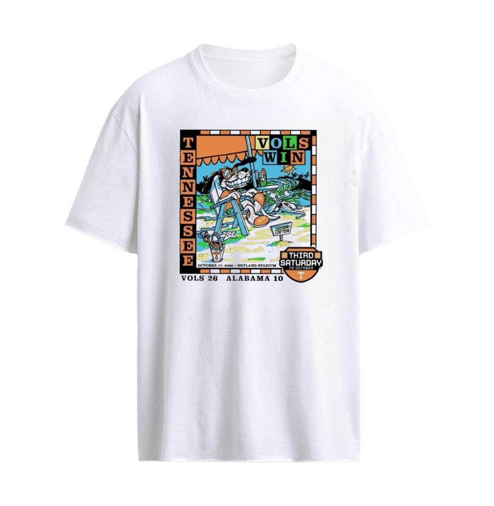 Tennessee Volunteers Third Saturday In October 2026 Alabama Rivalry Graphic T-Shirt – Neyland Stadium