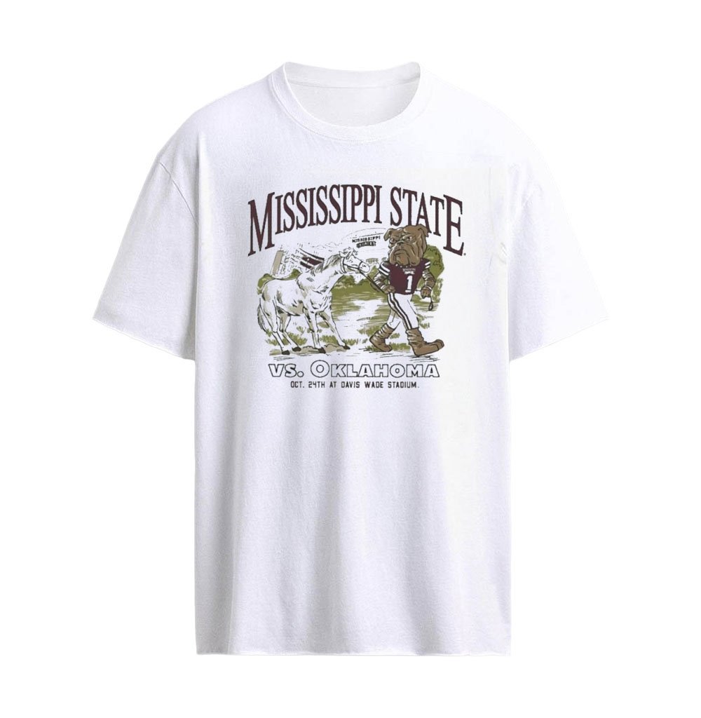 Oklahoma Vs Mississippi State October 24th At Davis Wade Stadium Matchup T-Shirt