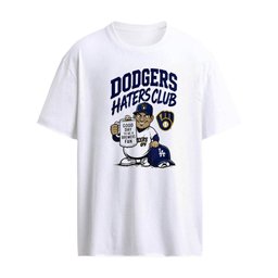 Dodgers Haters Club Good Day To Be A Brewers Fan Mascot Drinking Beer shirt