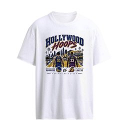 Stephen Curry Golden State Warriors vs LeBron James Los Angeles Lakers Hollywood Hoops Vintage T-shir