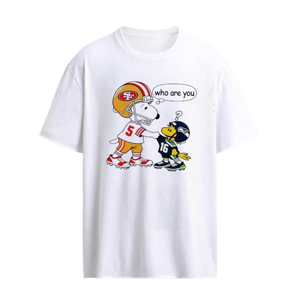 Snoopy And Woodstock Mike Evans vs Trevon Diggs Who Are You Graphic T-shirt