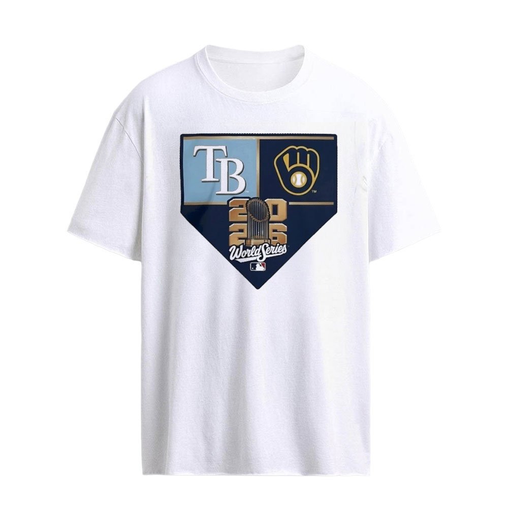 Milwaukee Brewers vs Tampa Bay Rays 2026 World Series Matchup Logo Graphic T-shirt