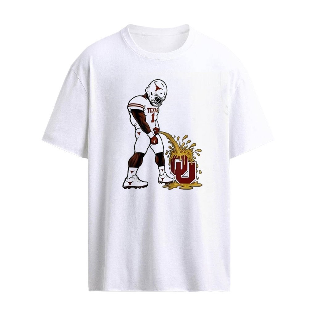 Colin Simmons Celebration peeing on a Oklahoma Sooners logo shirt