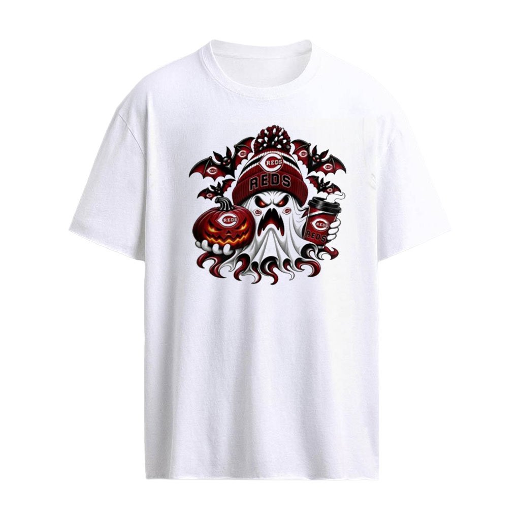 Cincinnati Reds Ghost Coffee Halloween Spooky 2026 shirt