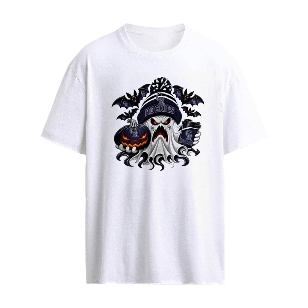 Colorado Rockies Ghost Coffee Halloween Spooky 2026 shirt