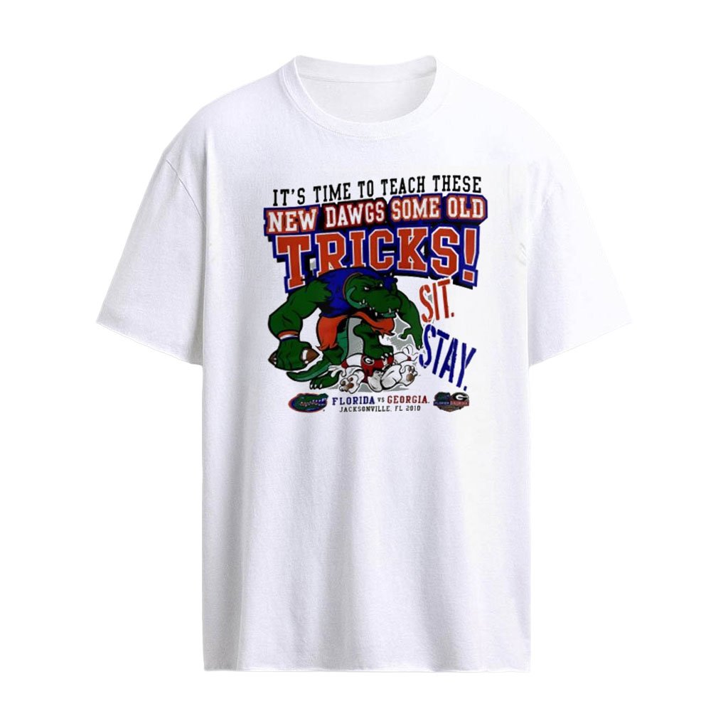 Florida Gators vs Georgia Bulldogs NCAA it’s time to teach these New Dawgs Some Old Tricks mascot shirt