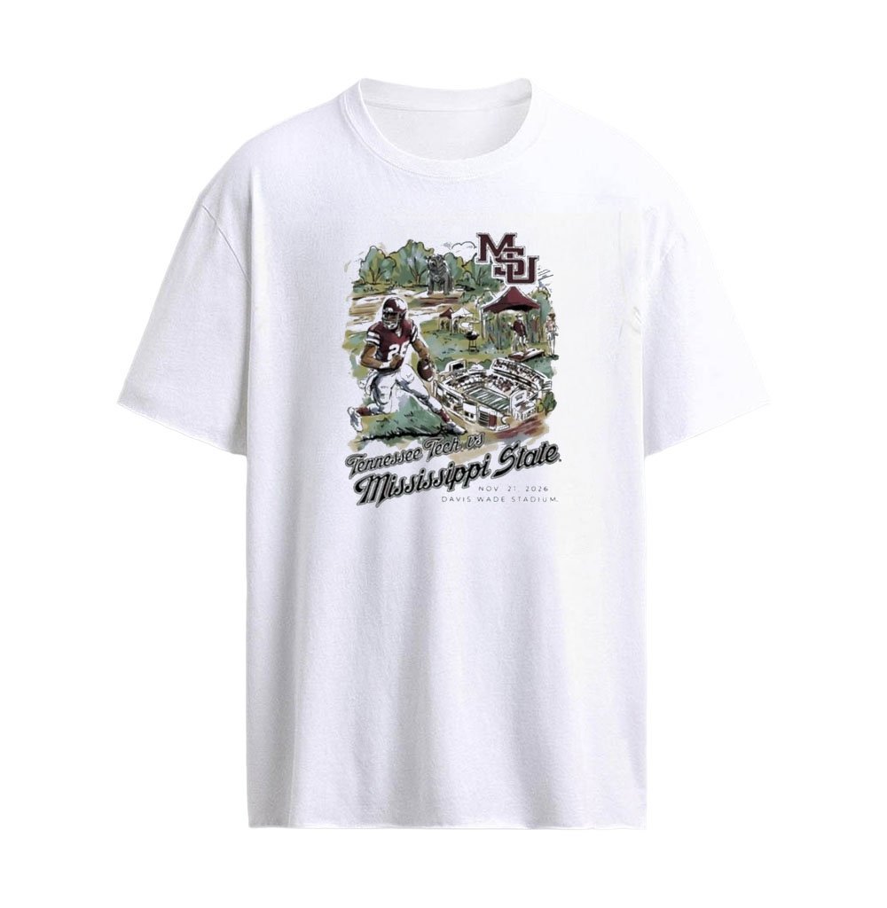 Tennessee Tech Vs Mississippi State November 21, 2026 Davis Wade Stadium Matchup T-Shirt