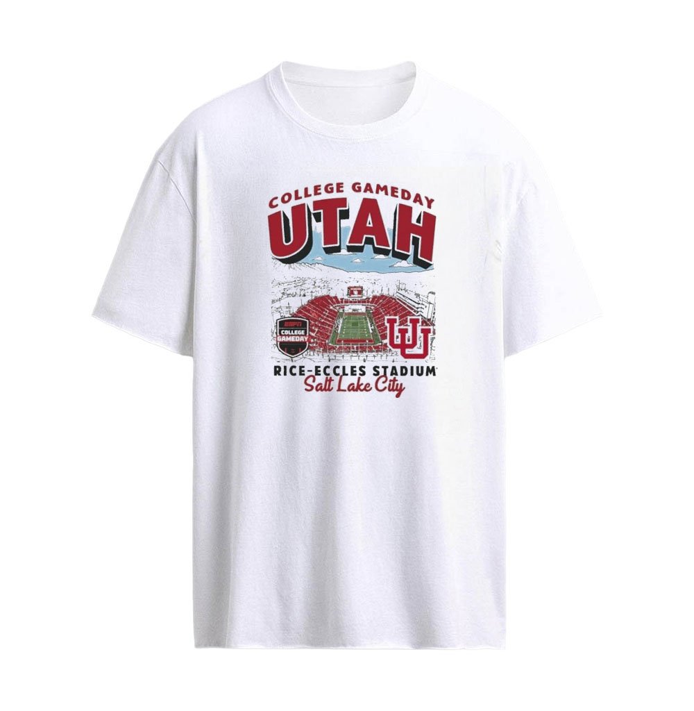 Utah Utes 2026 ESPN College GameDay Stadium Sketch T-Shirt