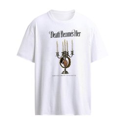 Death Becomes Her hand holding silver candelabra candles shirt