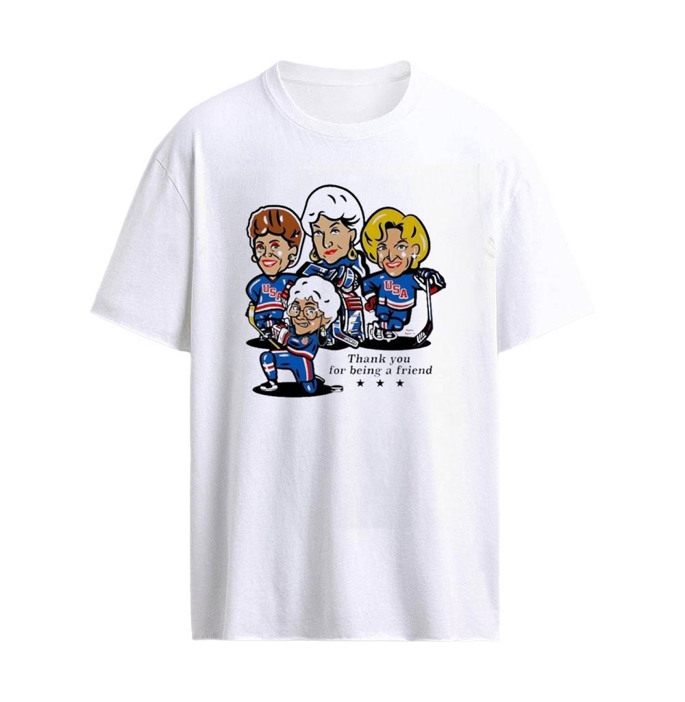 The Golden Girls USA Hockey Thank You for Being a Friend Graphic T-shirt