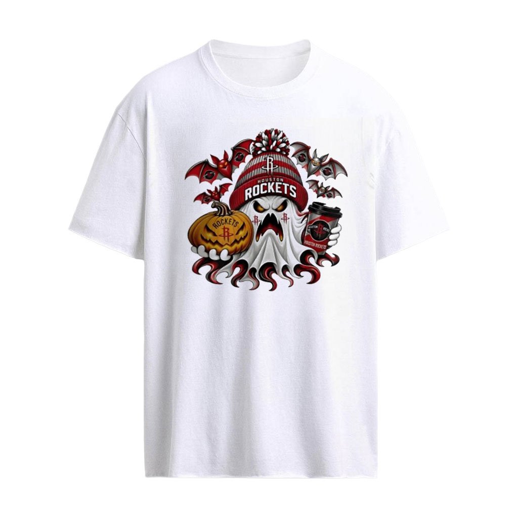 Houston Rockets Ghost Coffee Halloween Spooky 2026 shirt