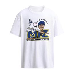 Jacob Misiorowski Milwaukee Brewers MLB The Miz pitcher throwing baseball caricature shirt