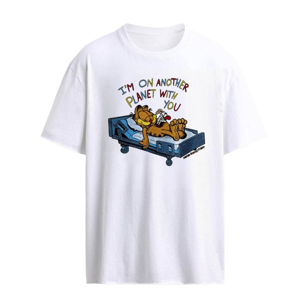 Orange Cat I am on another planet with You shirt