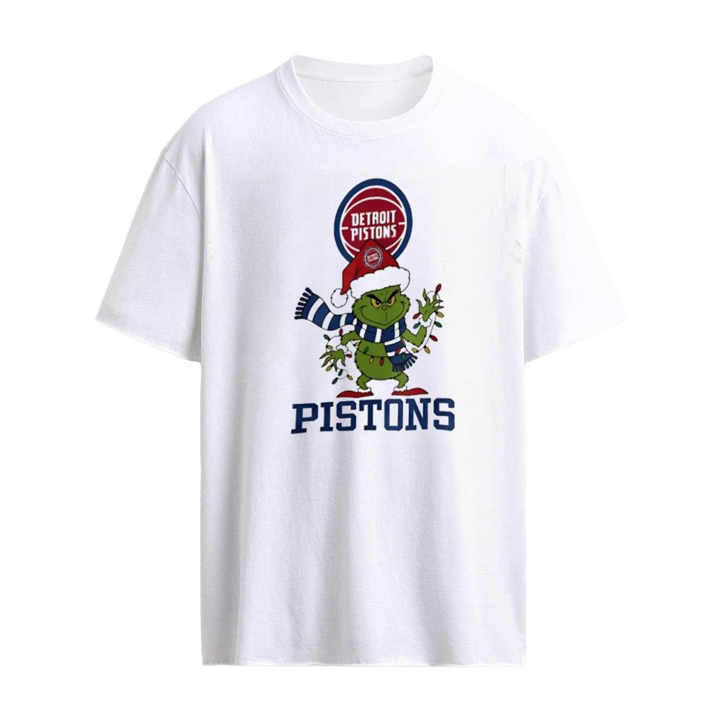 Grinch Detroit Pistons heart hands sign Christmas 2026 shirt