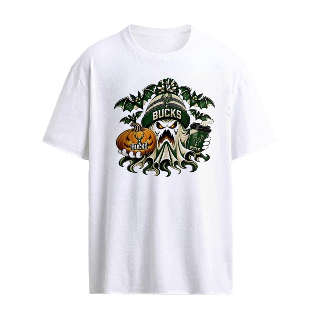 Milwaukee Bucks Ghost Coffee Halloween Spooky 2026 shirt