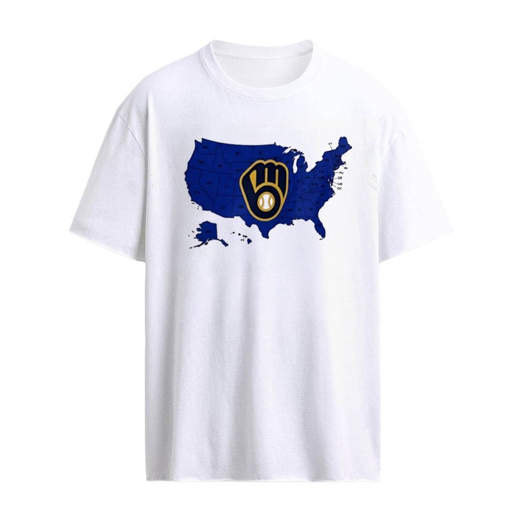 Milwaukee Brewers USA Map Fan Support NLCS shirt